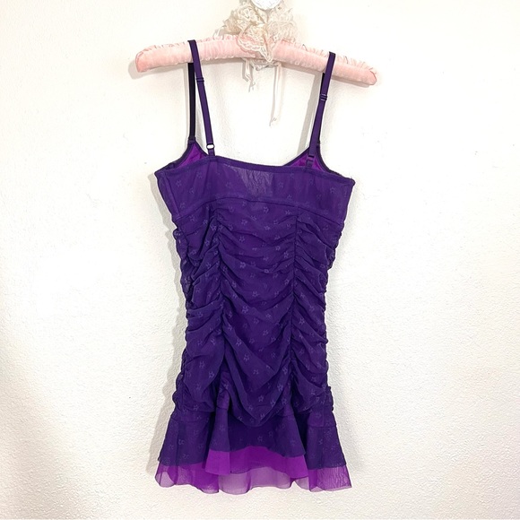 Victoria’s Secret Sexy Little Things Purple Lace Bustier Lingerie Slip Dress - Picture 3 of 5